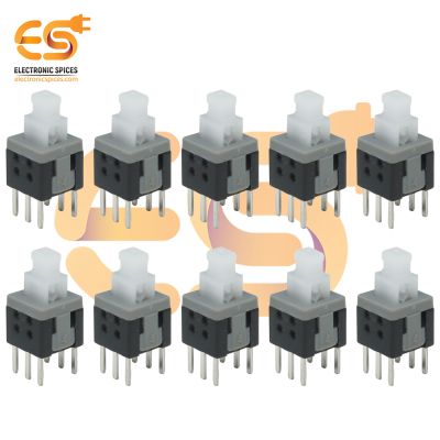 5.8 x 5.8mm 6-Pin Self-Lock Push Button Switch Pack of 10